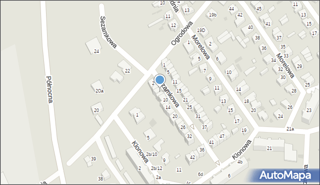 Sulechów, Sezamkowa, 6, mapa Sulechów