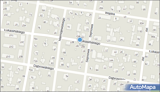 Sulejówek, Sejmowa, 19b, mapa Sulejówek