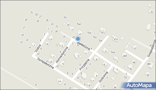 Świdnik, Serdeczna, 12, mapa Świdnika