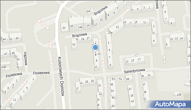 Szczecin, Seledynowa, 6, mapa Szczecina