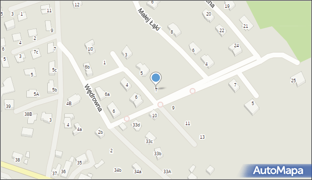 Szczecin, Sekretna, 7, mapa Szczecina