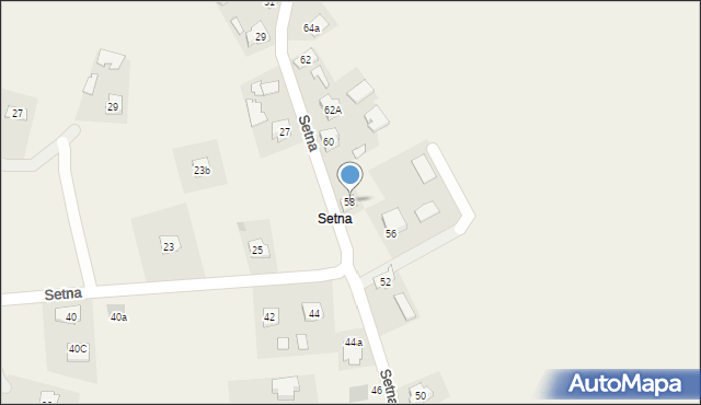 Szówsko, Setna, 58, mapa Szówsko