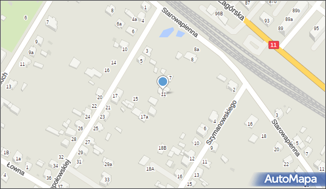 Tarnowskie Góry, Sempołowskiej Stefanii, 11, mapa Tarnowskie Góry