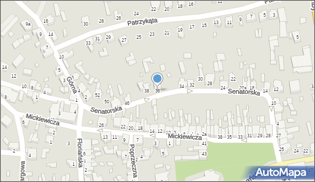 Tuliszków, Senatorska, 36, mapa Tuliszków