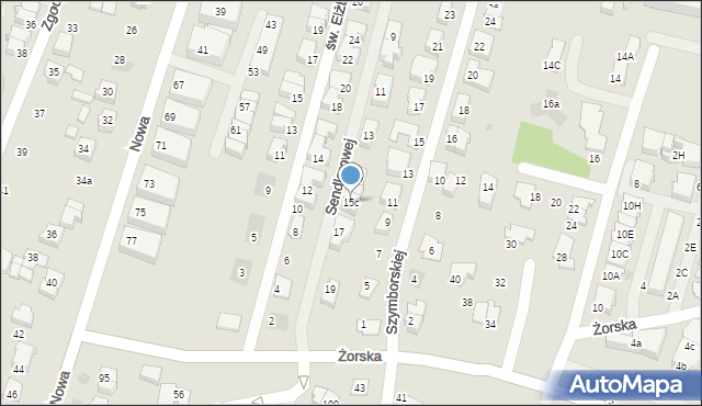 Tychy, Sendlerowej Ireny, 15c, mapa Tychów