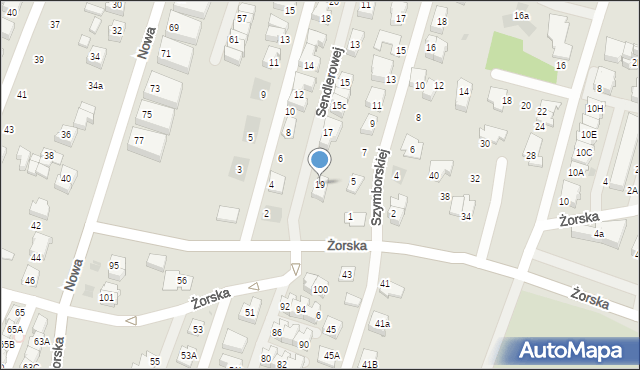 Tychy, Sendlerowej Ireny, 19, mapa Tychów