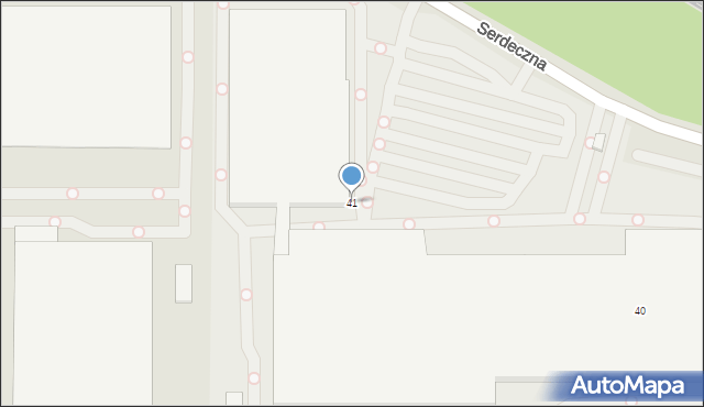 Tychy, Serdeczna, 41, mapa Tychów