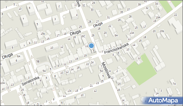 Warka, Senatorska, 23, mapa Warka