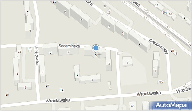 Warszawa, Secemińska, 5, mapa Warszawy
