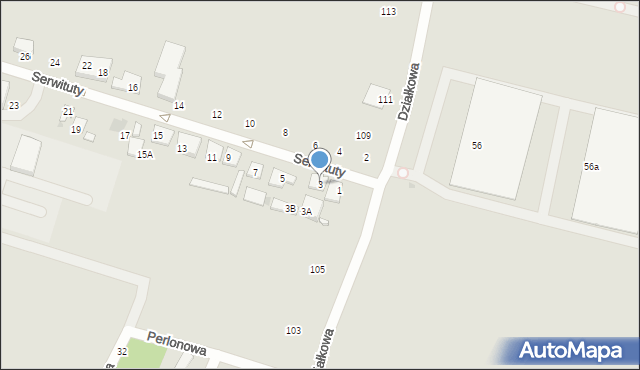Warszawa, Serwituty, 3, mapa Warszawy