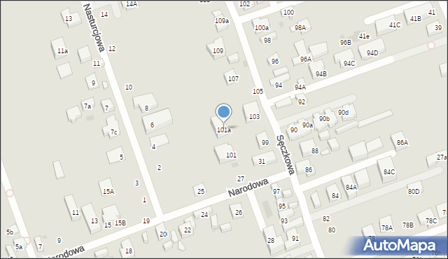 Warszawa, Sęczkowa, 101a, mapa Warszawy