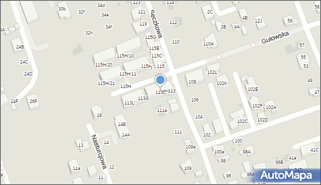 Warszawa, Sęczkowa, 113C, mapa Warszawy