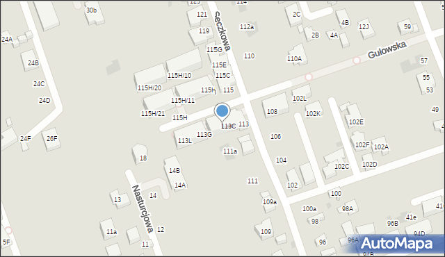 Warszawa, Sęczkowa, 113D, mapa Warszawy