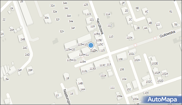 Warszawa, Sęczkowa, 115H/5, mapa Warszawy