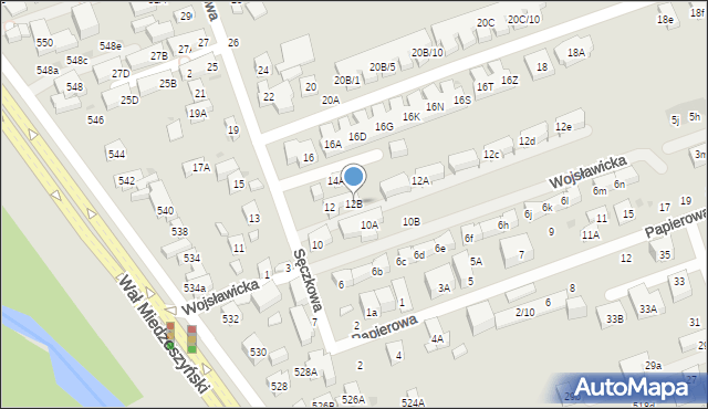 Warszawa, Sęczkowa, 12B, mapa Warszawy