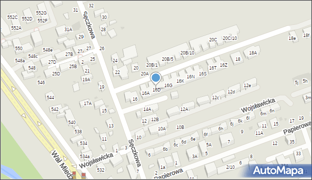 Warszawa, Sęczkowa, 16D, mapa Warszawy