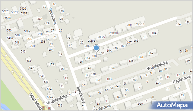 Warszawa, Sęczkowa, 16E, mapa Warszawy