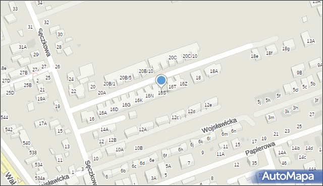 Warszawa, Sęczkowa, 16S, mapa Warszawy
