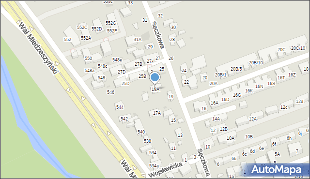 Warszawa, Sęczkowa, 19A, mapa Warszawy