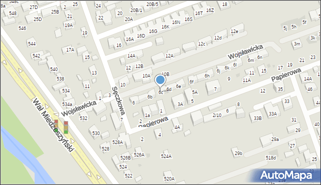 Warszawa, Sęczkowa, 6c, mapa Warszawy