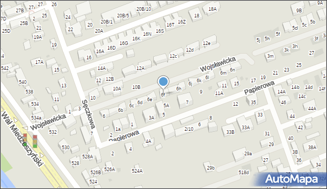 Warszawa, Sęczkowa, 6f, mapa Warszawy