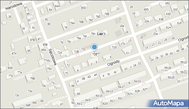 Warszawa, Sęczkowa, 72E, mapa Warszawy