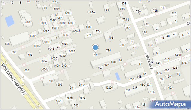 Warszawa, Sęczkowa, 73f, mapa Warszawy