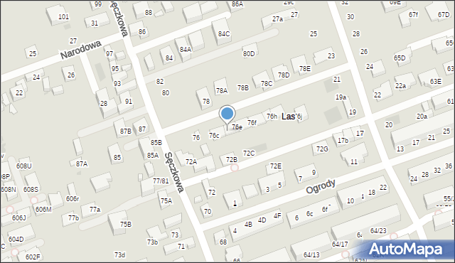 Warszawa, Sęczkowa, 76d, mapa Warszawy