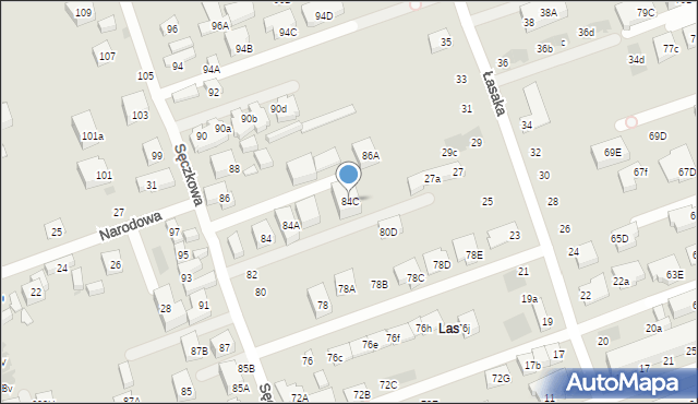 Warszawa, Sęczkowa, 84C, mapa Warszawy