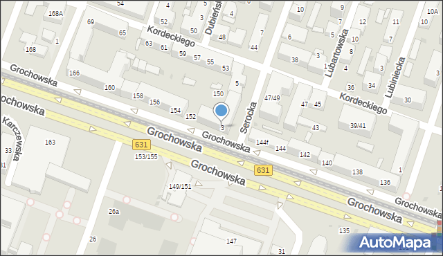 Warszawa, Serocka, 3, mapa Warszawy