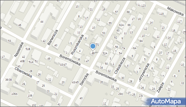 Warszawa, Serocka, 49, mapa Warszawy