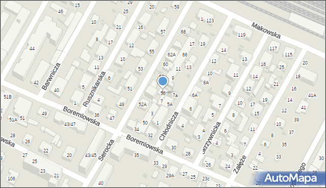 Warszawa, Serocka, 56, mapa Warszawy