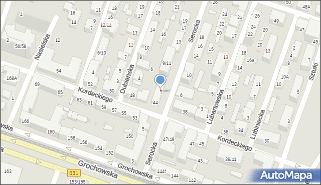 Warszawa, Serocka, 7, mapa Warszawy