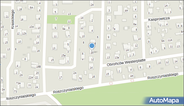 Wejherowo, Sędzickiego Franciszka, 10, mapa Wejherowo