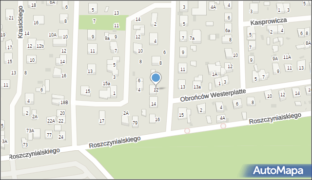 Wejherowo, Sędzickiego Franciszka, 12, mapa Wejherowo