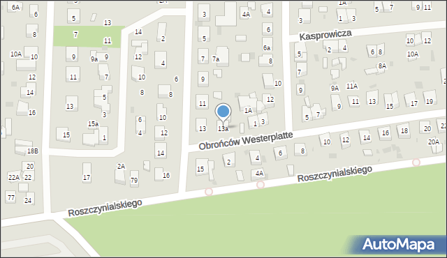 Wejherowo, Sędzickiego Franciszka, 13a, mapa Wejherowo