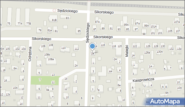 Wejherowo, Sędzickiego Franciszka, 1a, mapa Wejherowo