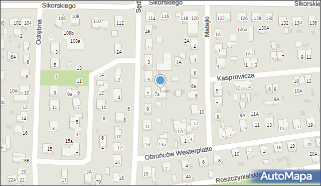 Wejherowo, Sędzickiego Franciszka, 7a, mapa Wejherowo