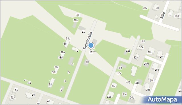 Wieliszew, Senatorska, 12, mapa Wieliszew