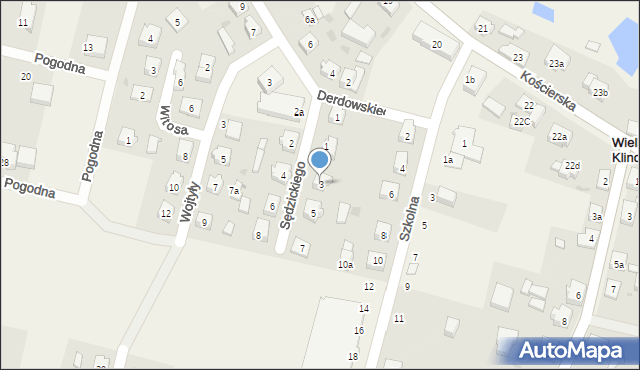 Wielki Klincz, Sędzickiego Franciszka, 3, mapa Wielki Klincz