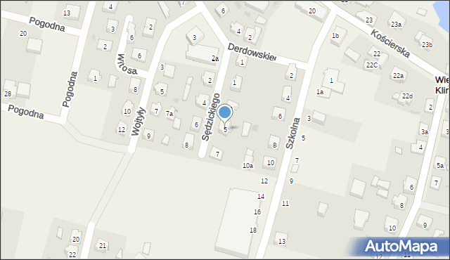 Wielki Klincz, Sędzickiego Franciszka, 5, mapa Wielki Klincz