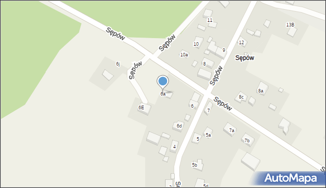 Wilków, Sępów, 6a, mapa Wilków