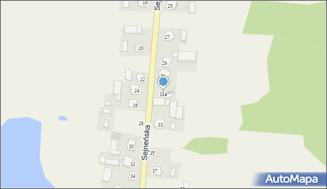 Wiżajny, Sejneńska, 31a, mapa Wiżajny