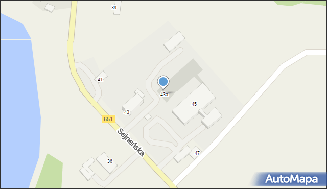 Wiżajny, Sejneńska, 43a, mapa Wiżajny