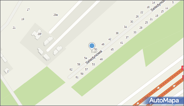 Władysławów, Seledynowa, 52, mapa Władysławów