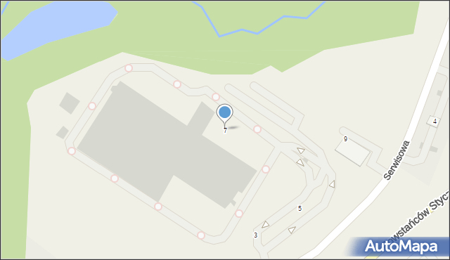 Wojanowo, Serwisowa, 7, mapa Wojanowo