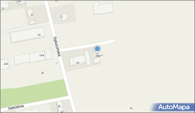 Wolica, Sękocińska, 29a, mapa Wolica