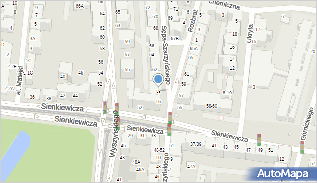 Wrocław, Sępa-Szarzyńskiego Mikołaja, 58, mapa Wrocławia