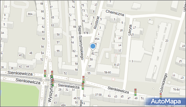 Wrocław, Sępa-Szarzyńskiego Mikołaja, 61, mapa Wrocławia