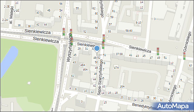 Wrocław, Sępa-Szarzyńskiego Mikołaja, 52, mapa Wrocławia